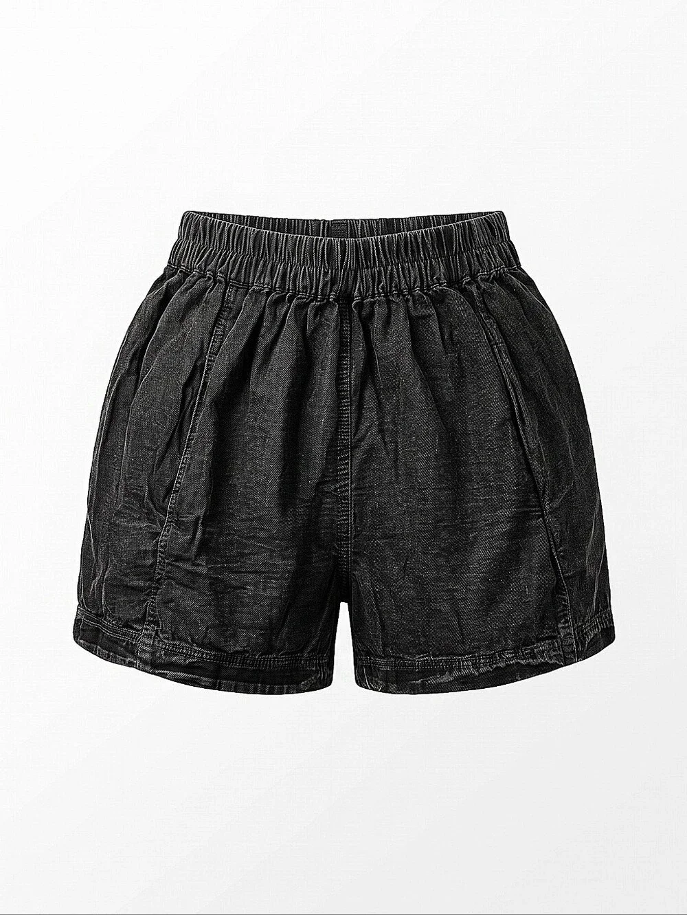 NWT! Free People Women’s Black Elastic-Waist Casual Shorts